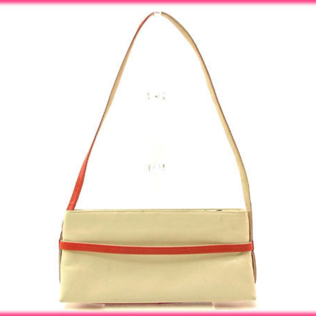 Bally Shoulder Bag Ivoryx Red Women Authentic Secondhand